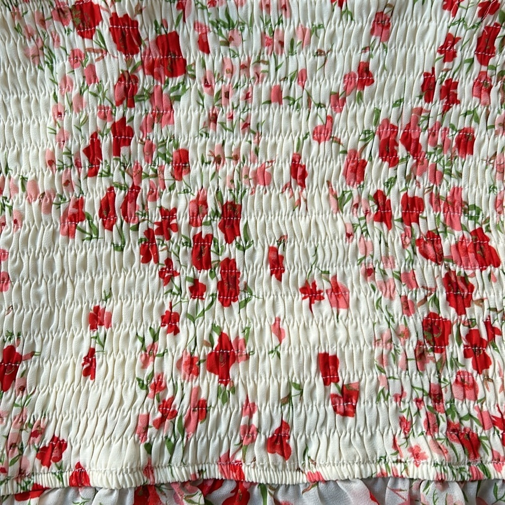 Sugarlips Pleated Floral Tank Top Size XS - Picture 6 of 6